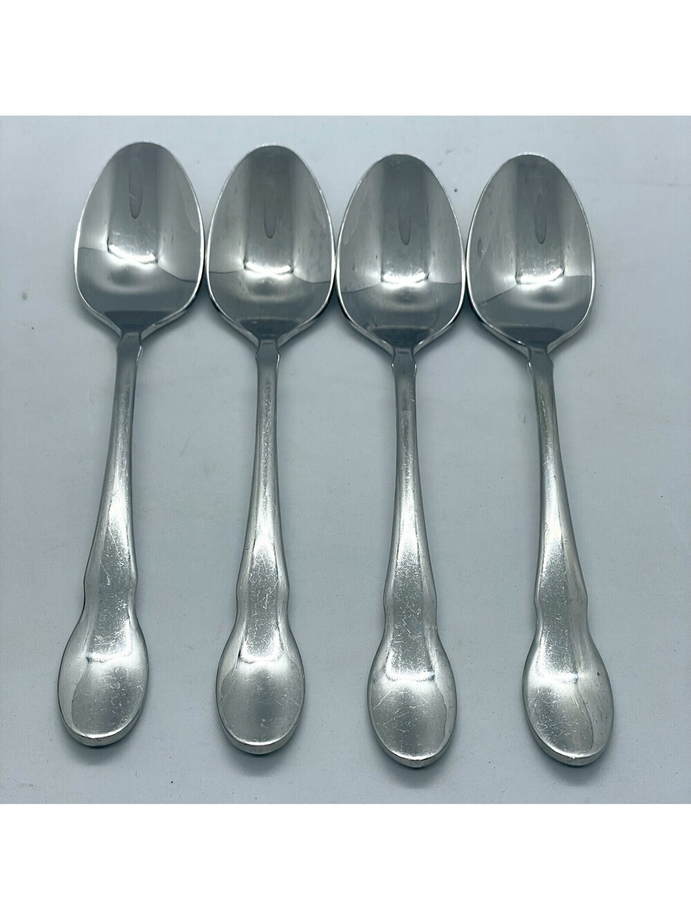 (4) Gourmet Settings ALBION Stainless 18/10 GLOSSY Flatware Teaspoon Lot ~ 6.5”